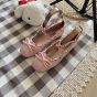 Valentino ROCKSTUD SATIN BALLERINA