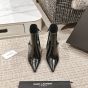 YSL VENDOME booties in glazed leather