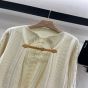 LV Cable Knit Strap Cardigan