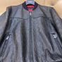 Gucci GG embossed leather bomber jacket