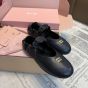 MIU MIU Ruches nappa leather ballerinas