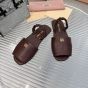 MIU MIU Ruches nappa leather sandals