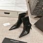 YSL VENDOME booties in glazed leather