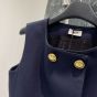 Celine top in double faced wool tricotine