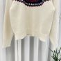 Celine embroidered crew neck sweater in fair isle wool