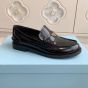 Prada Brushed leather loafers