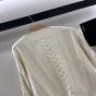 LV Cable Knit Strap Cardigan