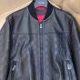 Gucci GG embossed leather bomber jacket