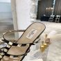 Valentino ROCKSTUD CALFSKIN LEATHER SLIDE SANDAL