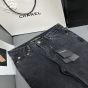 YSL V-WAIST LONG BAGGY JEANS IN 9O'S BLACK DENIM