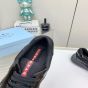 Patent leather and technical fabric Prada America's Cup sneakers
