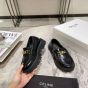 CELINE MARGARET LOAFER WITH TRIOMPHE CHAIN in POLISHED BULL