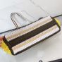 MIU MIU Raffia-effect woven tote bag