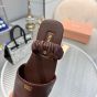 MIU MIU Ruches nappa leather sandals