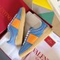 Valentino UPVILLAGE LOW TOP SNEAKER IN CRUST LEATHER AND NYLON
