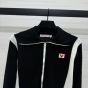 CHEZ VALENTINO TURTLENECK CHENILLE SWEATSHIRT WITH ZIPPER AND PATCH