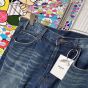 Celine kurt jeans in destroyed blue marble denim