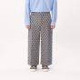 Valentino WOOL PANTS WITH CUFFS WITH TOUTE LA V JACQUARD PATTERN