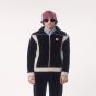 CHEZ VALENTINO TURTLENECK CHENILLE SWEATSHIRT WITH ZIPPER AND PATCH