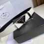 Prada Reversible Saffiano leather belt strap