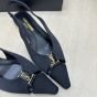 YSL BABYLONE slingback flats in satin crepe
