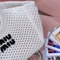 MIU MIU IVY cotton mesh tote bag