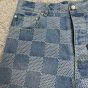LV Damier 3D Light Denim Shorts