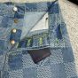 LV Damier 3D Light Denim Shorts