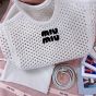 MIU MIU IVY cotton mesh tote bag