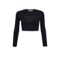Prada Cropped silk sweater with logo