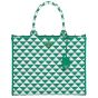 Large Prada Symbole embroidered fabric handbag