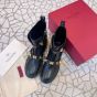 Valentino ROMAN STUD CALFSKIN COMBAT BOOT