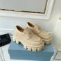 Prada Brushed leather Monolith loafers