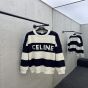 celine oversized sweater in striped cotton