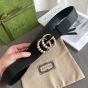 Gucci GG Marmont wide belt with pearls