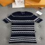 LV Scallop Stripe Knit Top