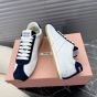 MIU MIU Plume nappa leather and suede sneakers
