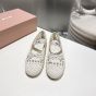 MIU MIU Woven nappa leather ballerinas