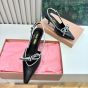 MIU MIU Nappa leather slingback pumps
