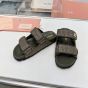 MIU MIU Raffia-effect woven fabric slides
