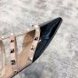 Valentino ROCKSTUD PATENT-LEATHER MULE