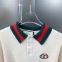 Gucci Knit cotton polo T-shirt with Web