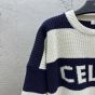 celine oversized sweater in striped cotton