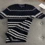 LV Scallop Stripe Knit Top