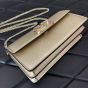 Valentino VLOGO SIGNATURE METALLIC GRAINY CALFSKIN WALLET WITH CHAIN
