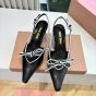 MIU MIU Nappa leather slingback pumps
