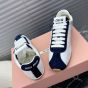 MIU MIU Plume nappa leather and suede sneakers