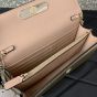 Valentino VLOGO SIGNATURE METALLIC GRAINY CALFSKIN WALLET WITH CHAIN