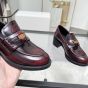 MIU MIU Brushed leather loafers