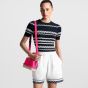 LV Scallop Stripe Knit Top